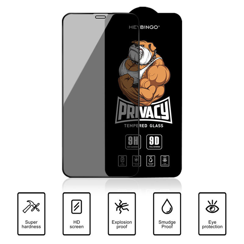 3D Privacy Temper Glass Screen Protector OEM Anti Shock Anti Explosion
